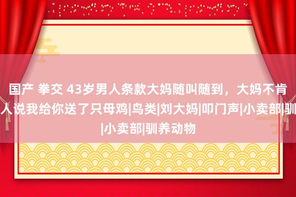 国产 拳交 43岁男人条款大妈随叫随到，大妈不肯意，男人说我给你送了只母鸡|鸟类|刘大妈|叩门声|小卖部|驯养动物